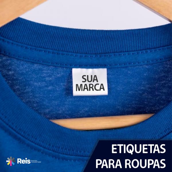 Etiquetas para Roupas 24x38mm Tecido 4x0 Refile reto Reis