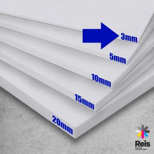 RECORTE PVC EXPANDIDO 3 MM PVC 3mm Personalizado  Sem Revestimento Sem Acabamento 