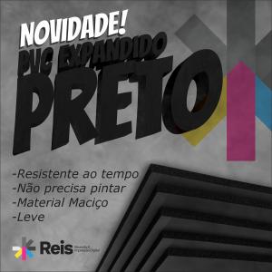 RECORTE PVC EXPANDIDO PRETO 10 MM PVC PRETO 10mm Personalizado Preto   
